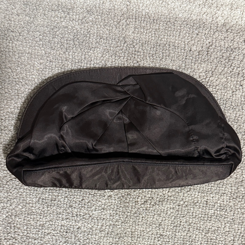 Elegant Brown Satin Clutch